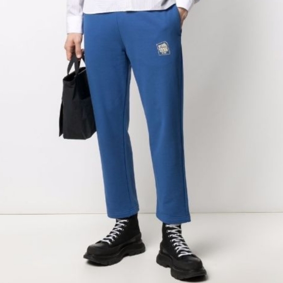 Opening Ceremony Men's logo print blue 100% cotton track pants size Large